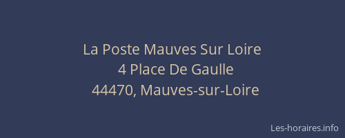 La Poste Mauves Sur Loire