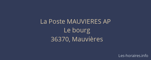 La Poste MAUVIERES AP