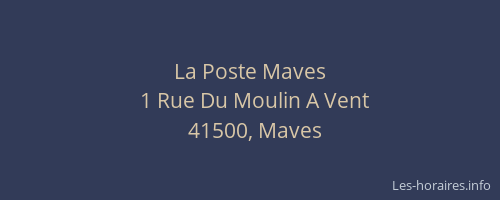 La Poste Maves