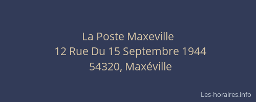 La Poste Maxeville