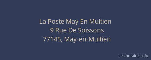 La Poste May En Multien