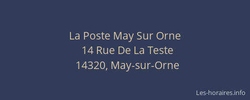 La Poste May Sur Orne