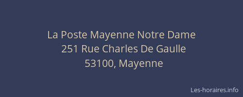 La Poste Mayenne Notre Dame