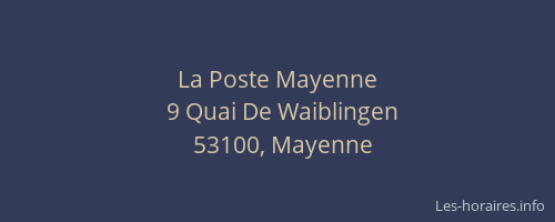 La Poste Mayenne