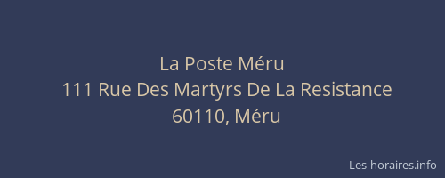 La Poste M&eacute;ru