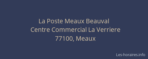 La Poste Meaux Beauval