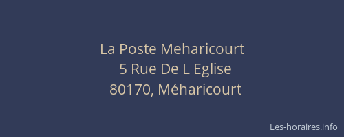 La Poste Meharicourt