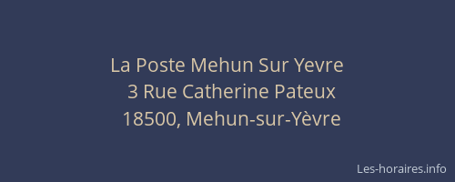 La Poste Mehun Sur Yevre