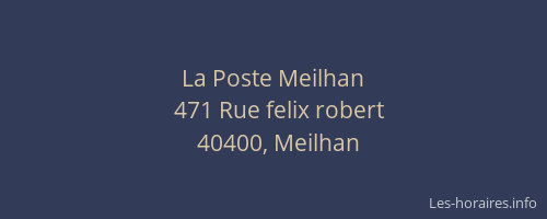 La Poste Meilhan