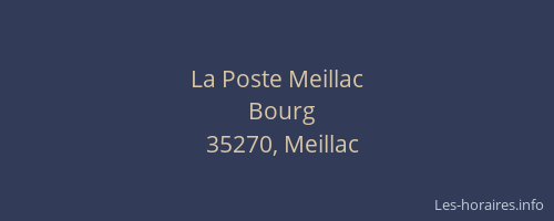La Poste Meillac