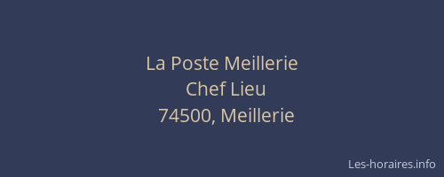 La Poste Meillerie