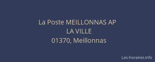 La Poste MEILLONNAS AP