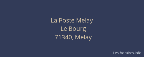 La Poste Melay