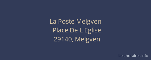 La Poste Melgven