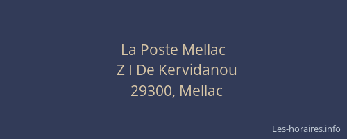 La Poste Mellac