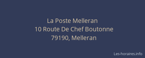 La Poste Melleran