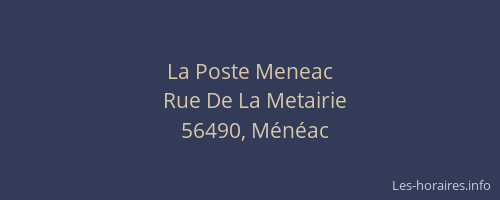 La Poste Meneac
