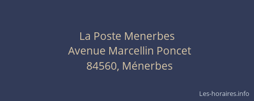 La Poste Menerbes