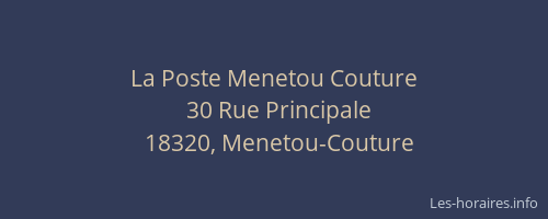 La Poste Menetou Couture