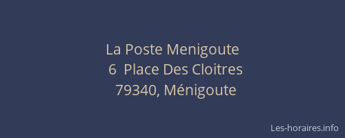 La Poste Menigoute