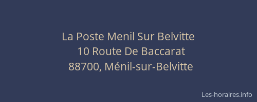 La Poste Menil Sur Belvitte