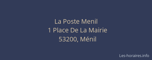 La Poste Menil