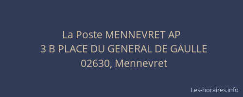 La Poste MENNEVRET AP