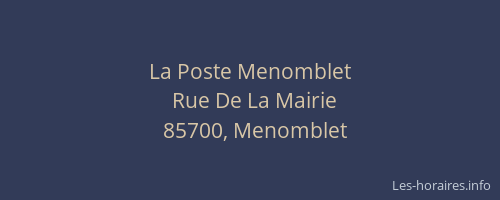 La Poste Menomblet