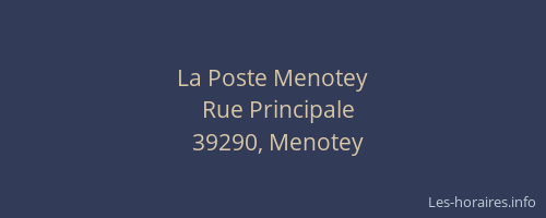 La Poste Menotey