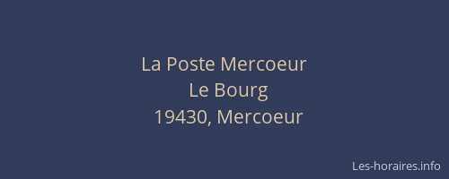 La Poste Mercoeur