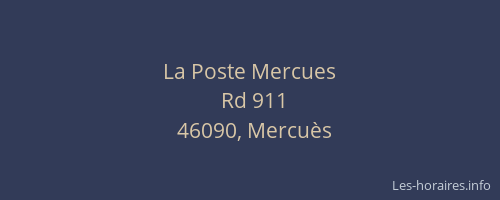 La Poste Mercues