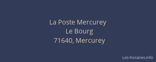 La Poste Mercurey