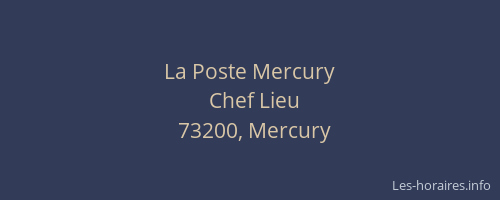 La Poste Mercury