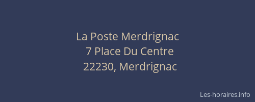 La Poste Merdrignac