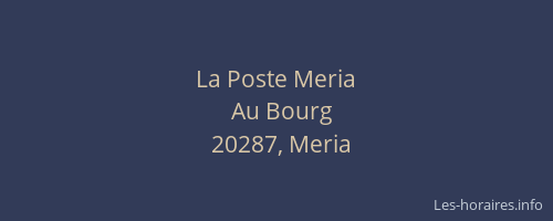La Poste Meria