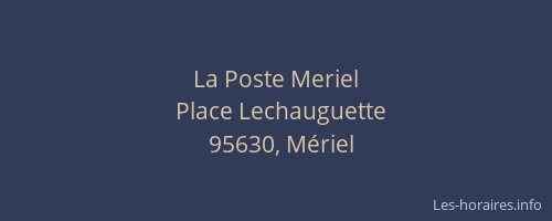 La Poste Meriel