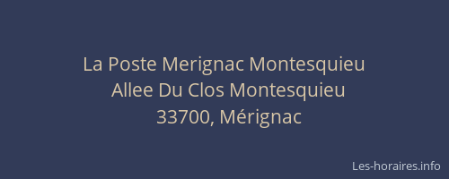 La Poste Merignac Montesquieu