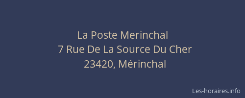 La Poste Merinchal