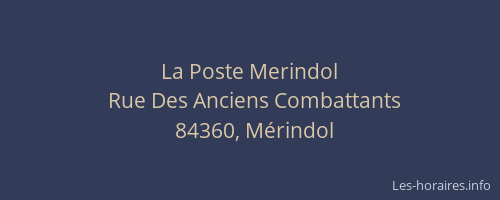 La Poste Merindol