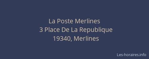La Poste Merlines