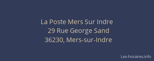 La Poste Mers Sur Indre