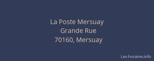 La Poste Mersuay