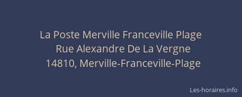 La Poste Merville Franceville Plage