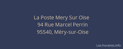 La Poste Mery Sur Oise