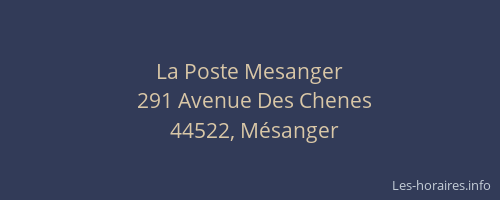 La Poste Mesanger