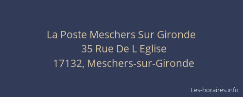 La Poste Meschers Sur Gironde