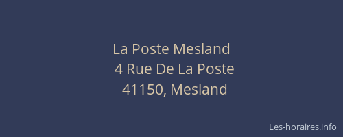 La Poste Mesland