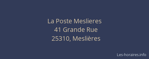 La Poste Meslieres