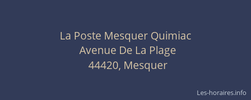 La Poste Mesquer Quimiac