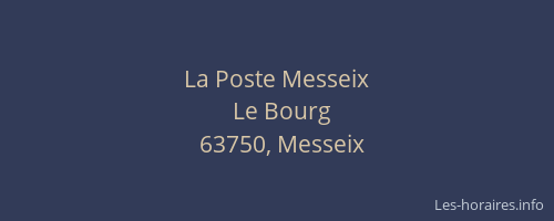 La Poste Messeix